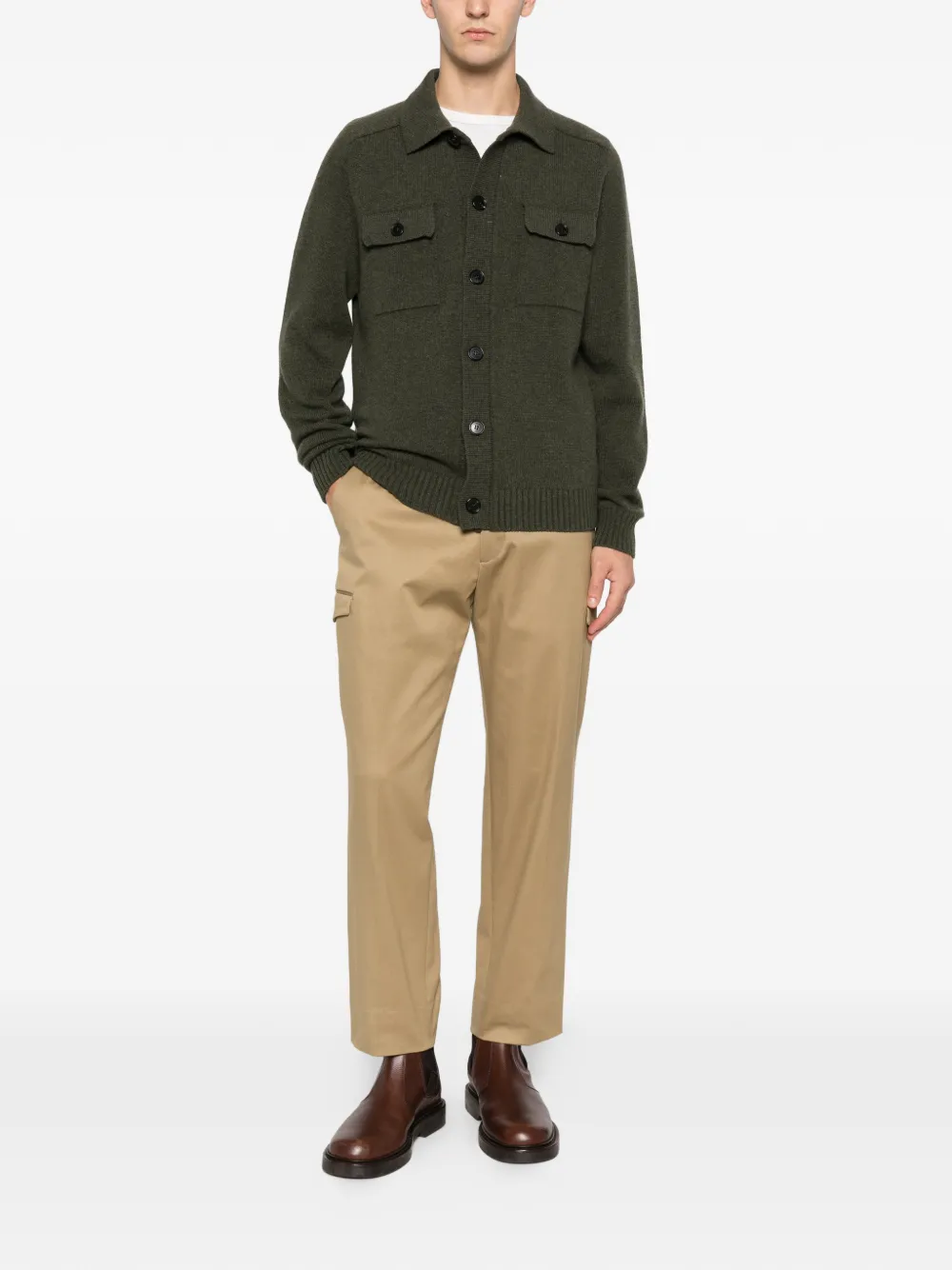 Roberto Collina pocket button shirt - Groen