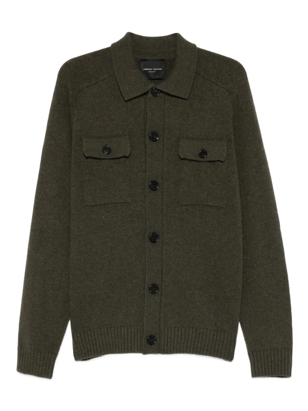 Roberto Collina camisa con bolsillo con botón | verde | Image 1