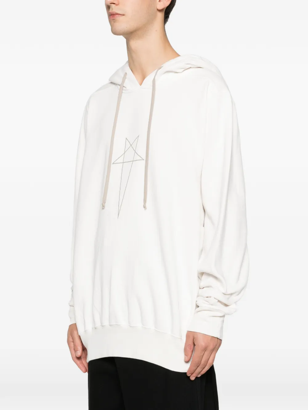 Rick Owens Drkshdw Graphic Hoodie In White