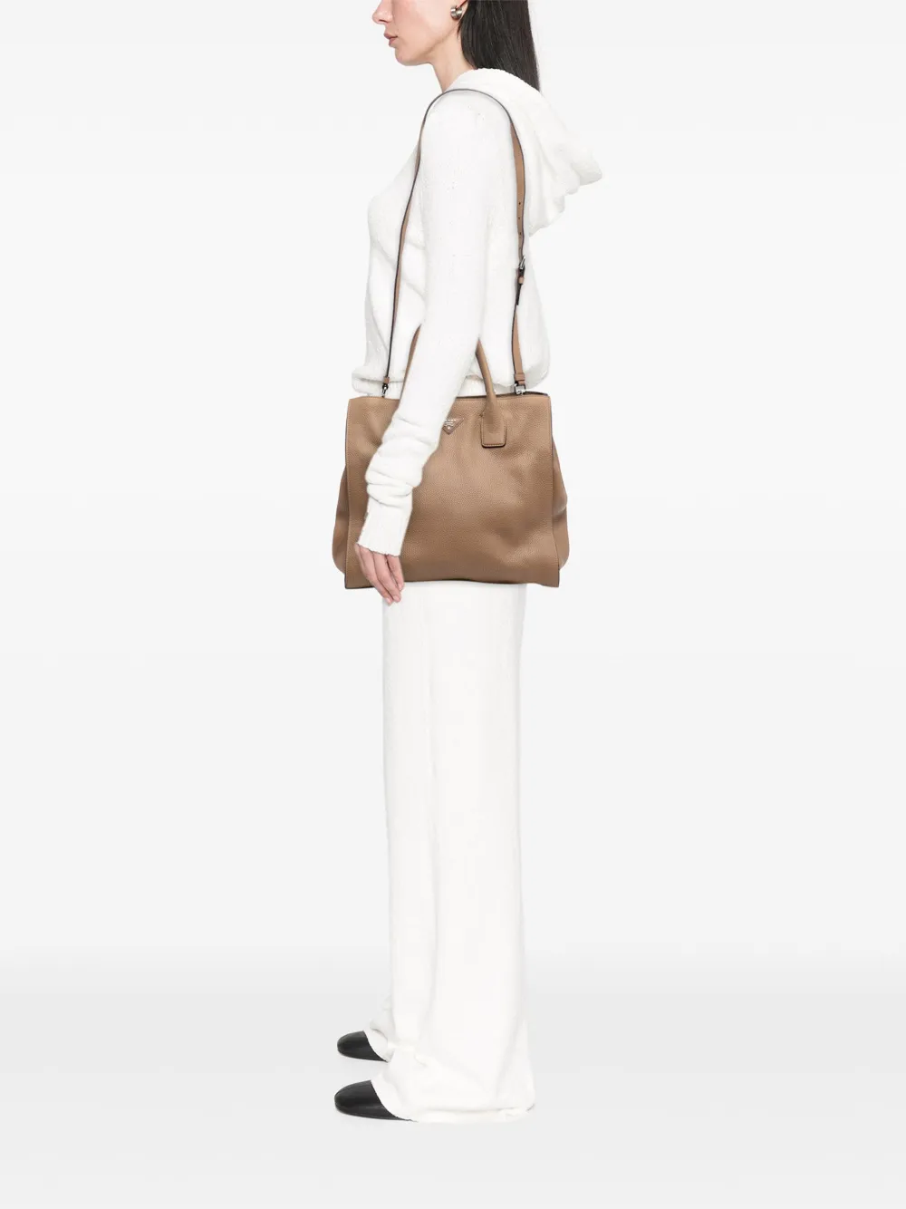 Prada Pre-Owned bolsa satchel Vitello Daino Open convertible 2000-2025 | Estilos de archivo | Image 2