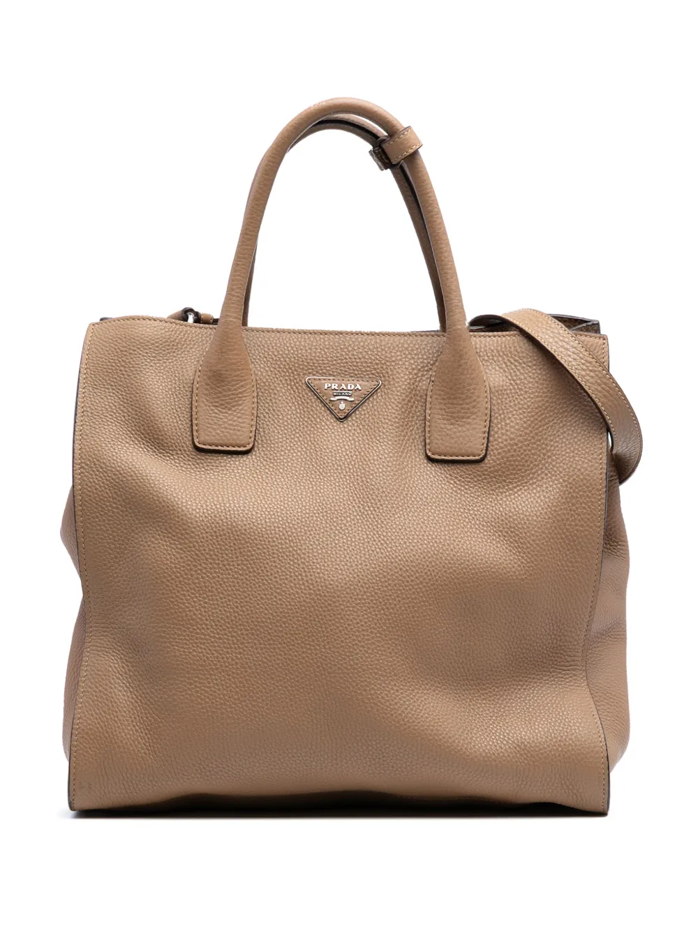 Prada Pre-Owned bolsa satchel Vitello Daino Open convertible 2000-2025 | marrón | Image 1