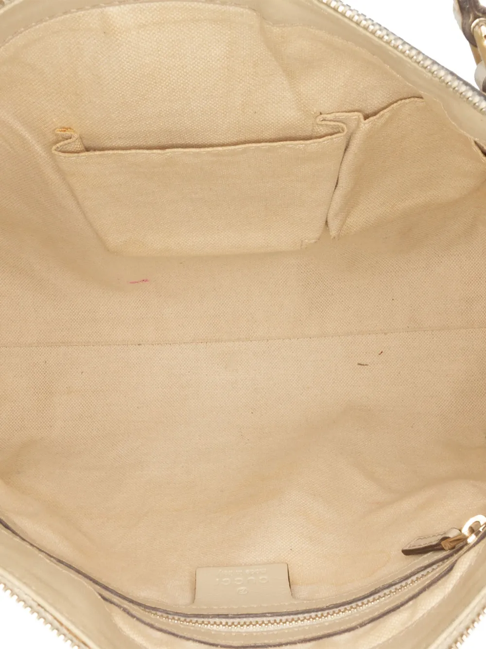 Pre-owned Gucci 2016-2025 Gg Canvas Web Mayfair Satchel In Brown