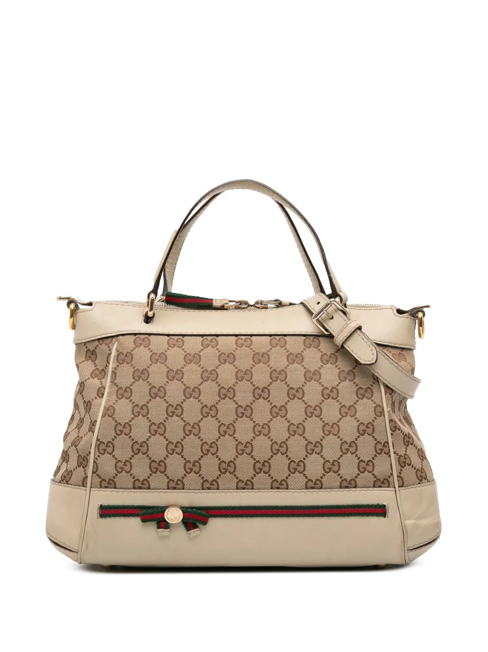 Gucci Pre-Owned 2016-2025 GGキャンバス ウェブ メイフェア サッチェルバッグ - ブラウン