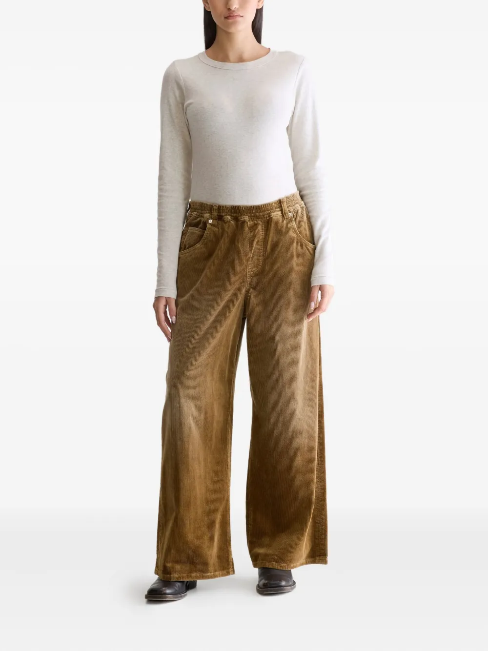 Bellerose elasticated corduroy trousers - Bruin