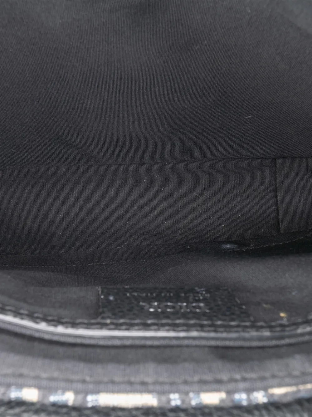 Pre-owned Dior 2022 Small Oblique Canvas Saddle Messenger Bag With Flap Crossbody Bag In Black