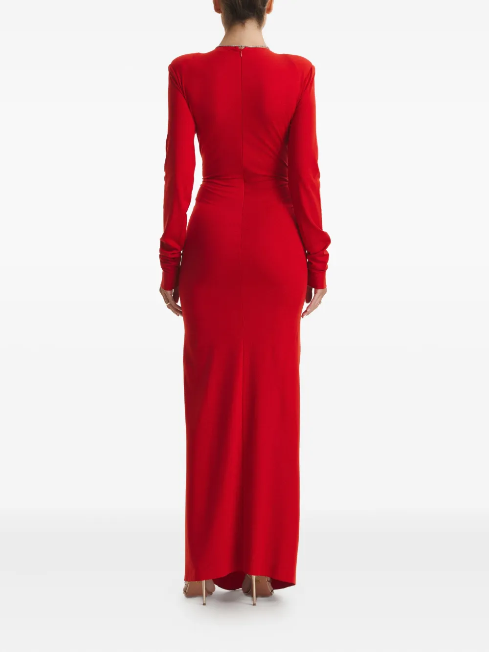 Cuanna Katherina Ring-detail Maxi Dress In Red