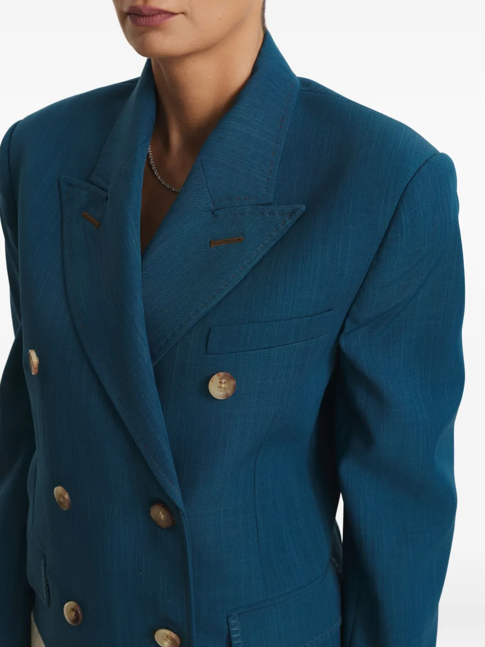 Cuanna Margie Double-breasted Blazer In Blue