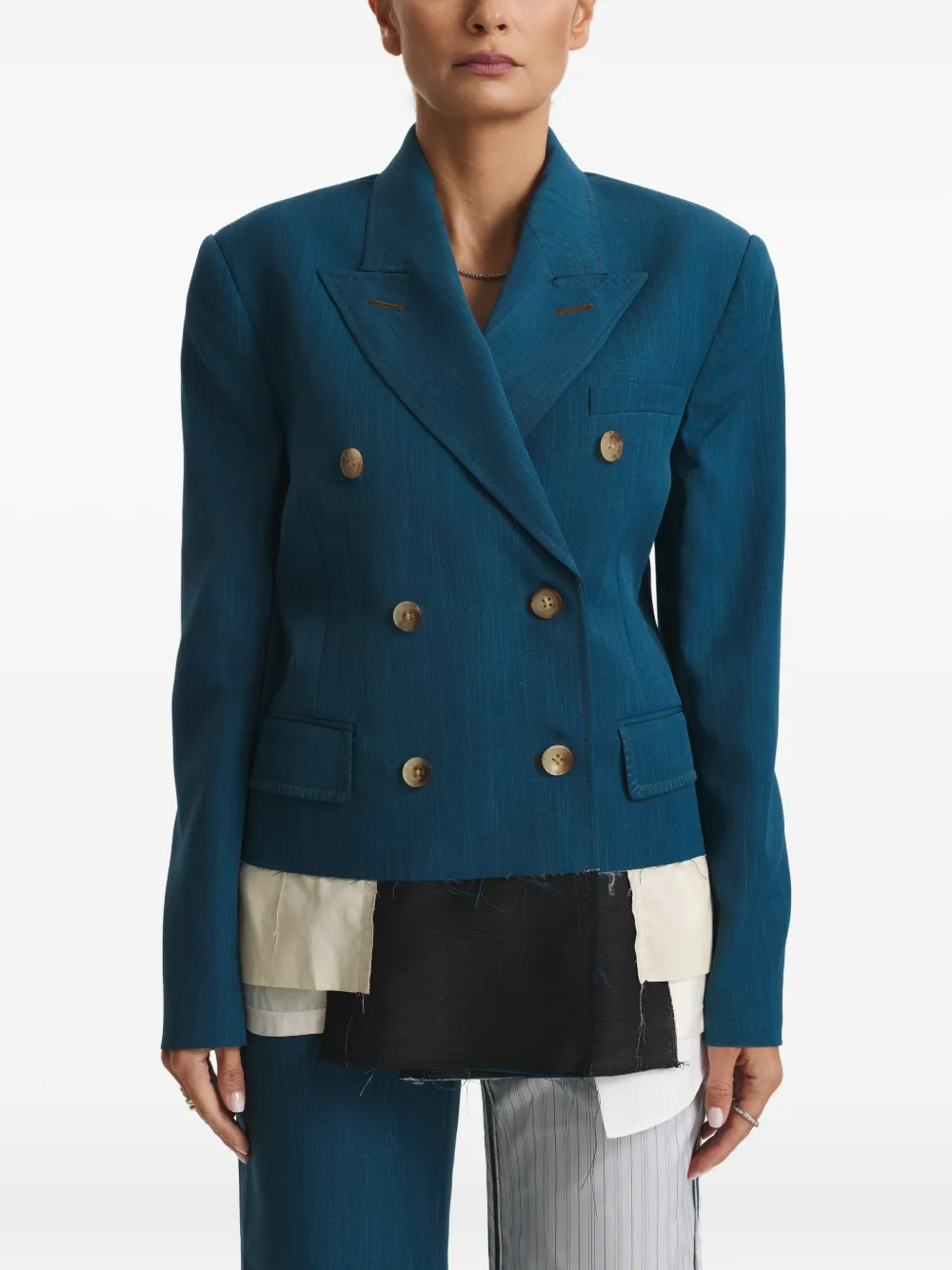 Cuanna Margie Double-breasted Blazer In Blue