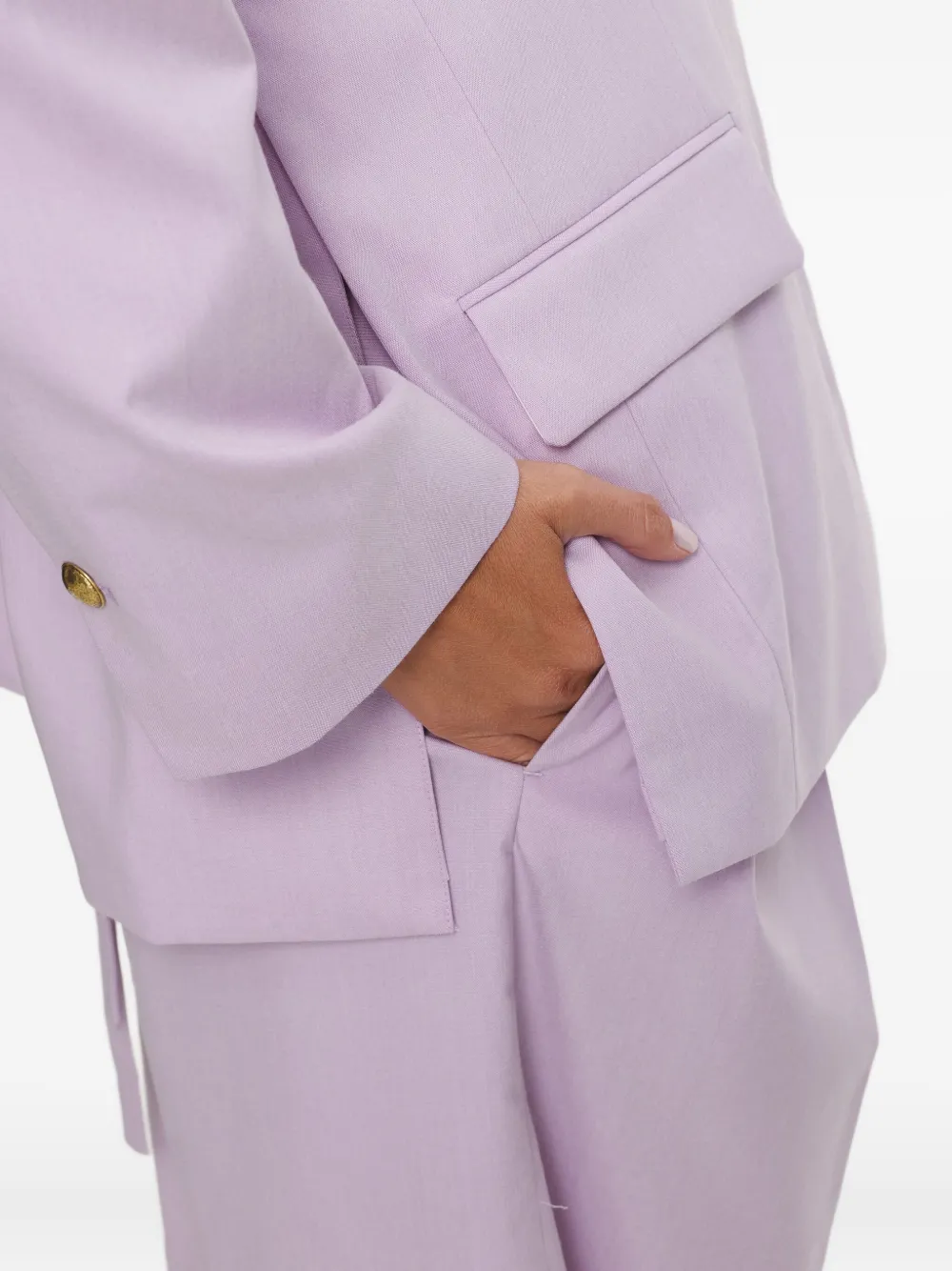 Cuanna Clarisa Double-breasted Blazer In Purple