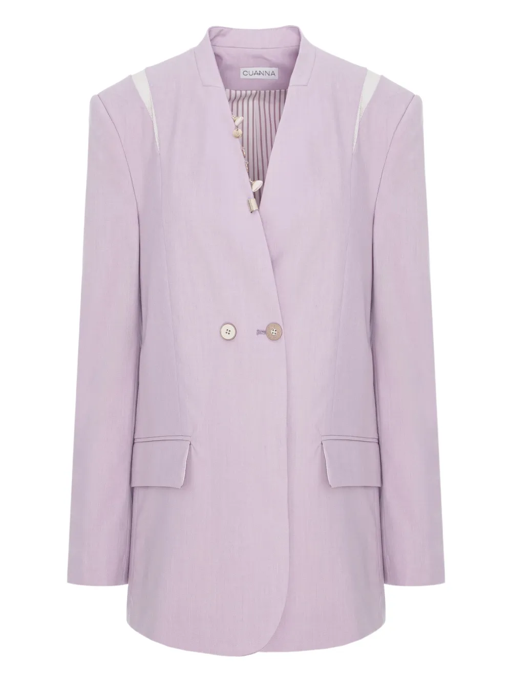 Cuanna Clarisa Double-breasted Blazer In Purple