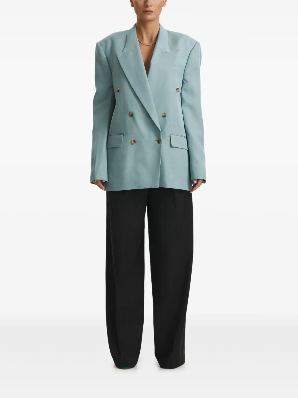 Cuanna Betty Double-breasted Blazer In Blue