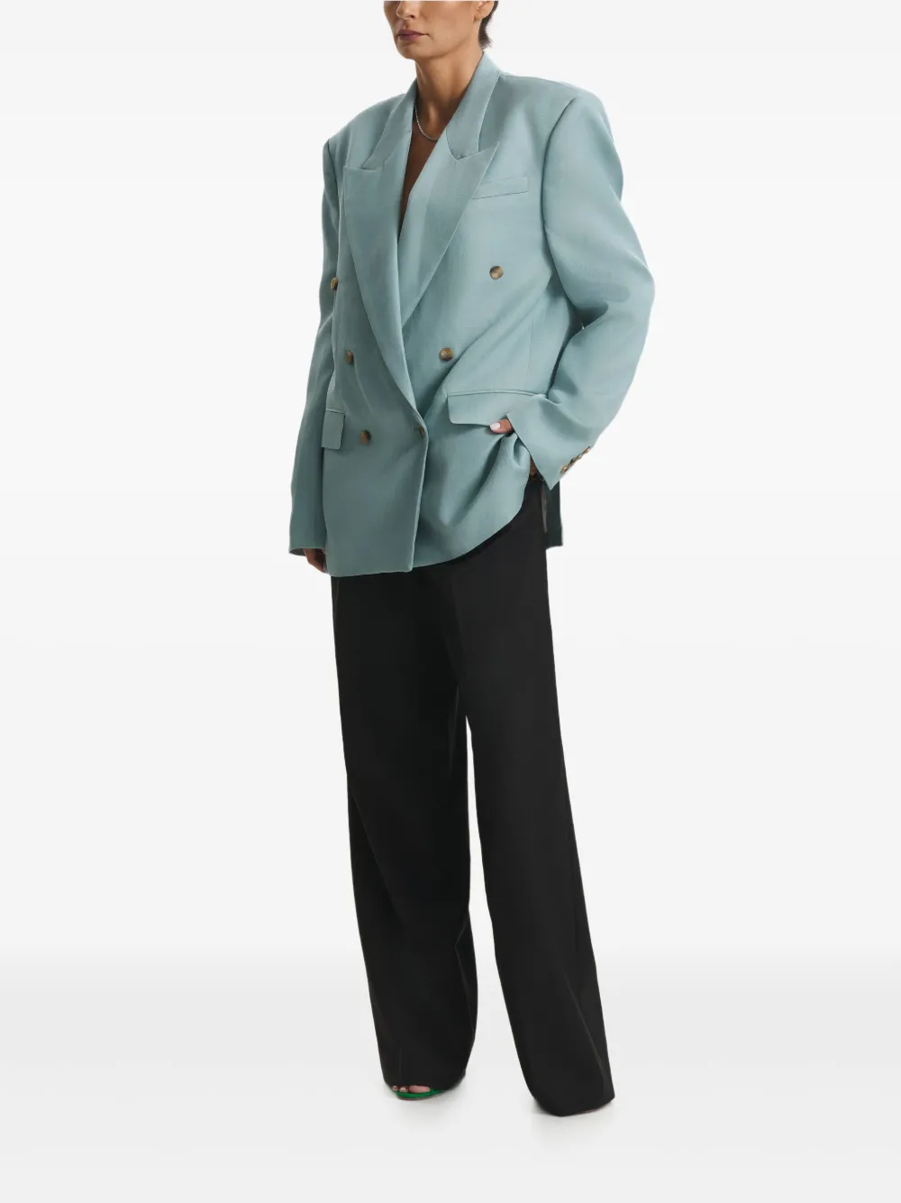 Cuanna Betty Double-breasted Blazer In Blue