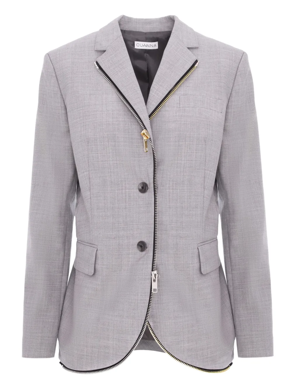 Cuanna Wanda Zip-up Jacket In Gray