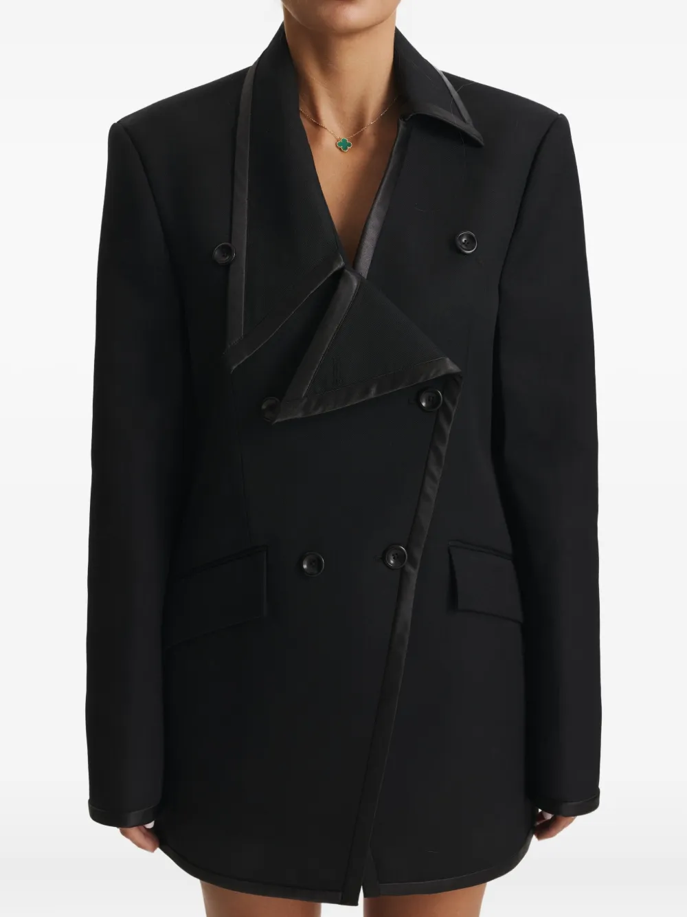Cuanna Mira Double-breasted Blazer In Black