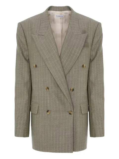 CuAnna Betty pinstripe-pattern double-breasted blazer