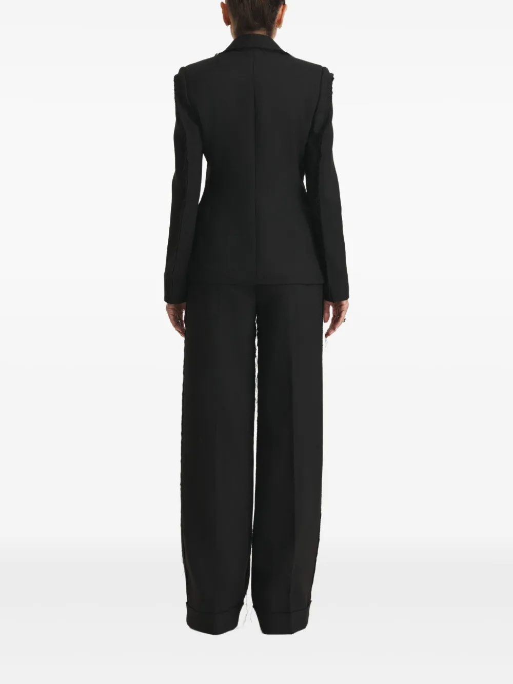 Cuanna Hilda Frayed Blazer In Black