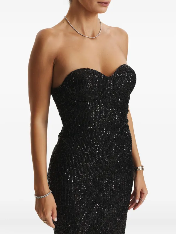 karlie sequin dress Cuanna Karlie Sequin-embellished Midi Dress