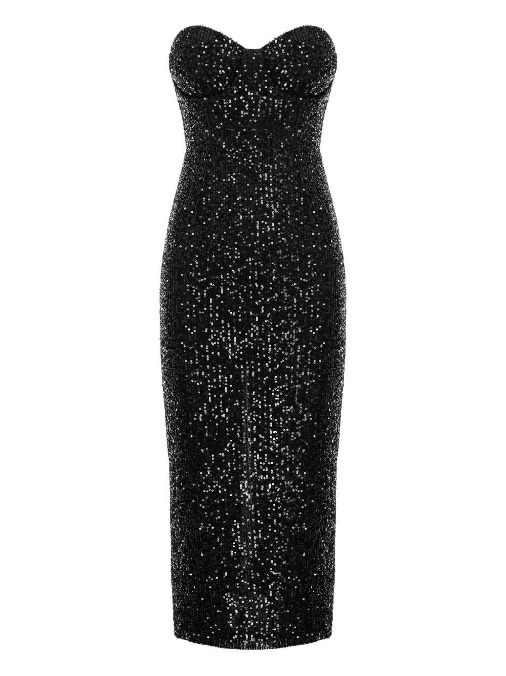 Cuanna Karlie Sequin-embellishment Midi Dress In Black