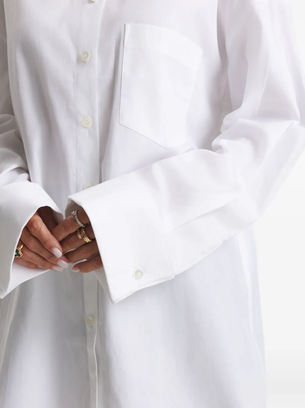 Cuanna Margie Chest-pocket Shirt In White