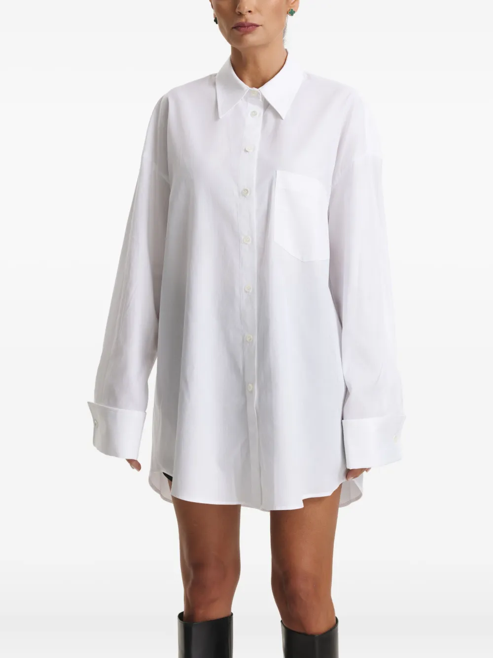 Cuanna Margie Chest-pocket Shirt In White