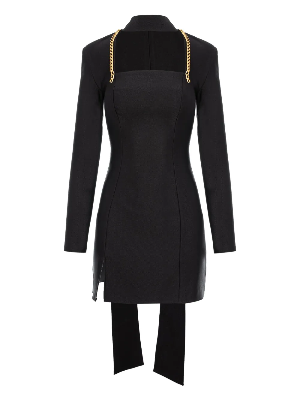 Cuanna Keira Chain-detail Mini Dress In Black
