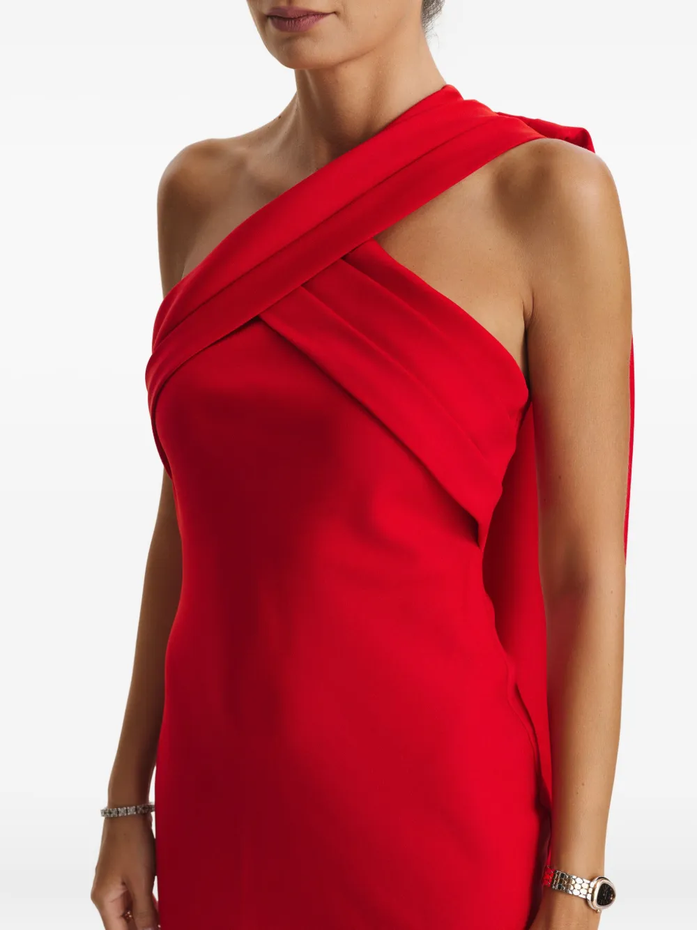 Cuanna Kelly One-shoulder Mini Dress In Red