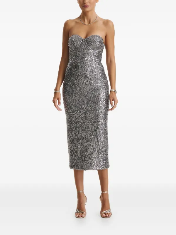 maternity dresses for wedding guest Karlie Scallop Vneck Sleeveless Dress in White main image 0