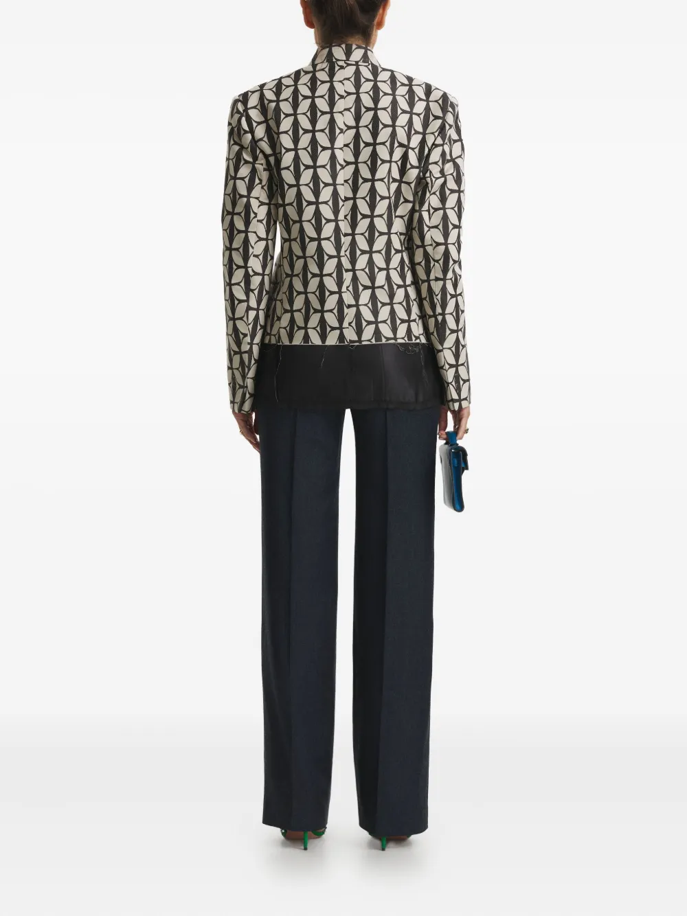 Cuanna Double-breasted Patterned Jacket In Multi