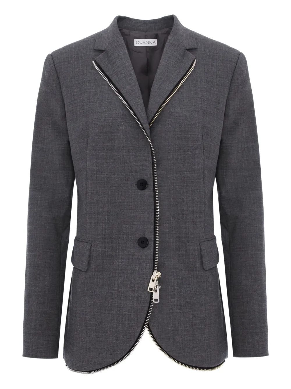 Cuanna Wanda Zip-up Jacket In Gray
