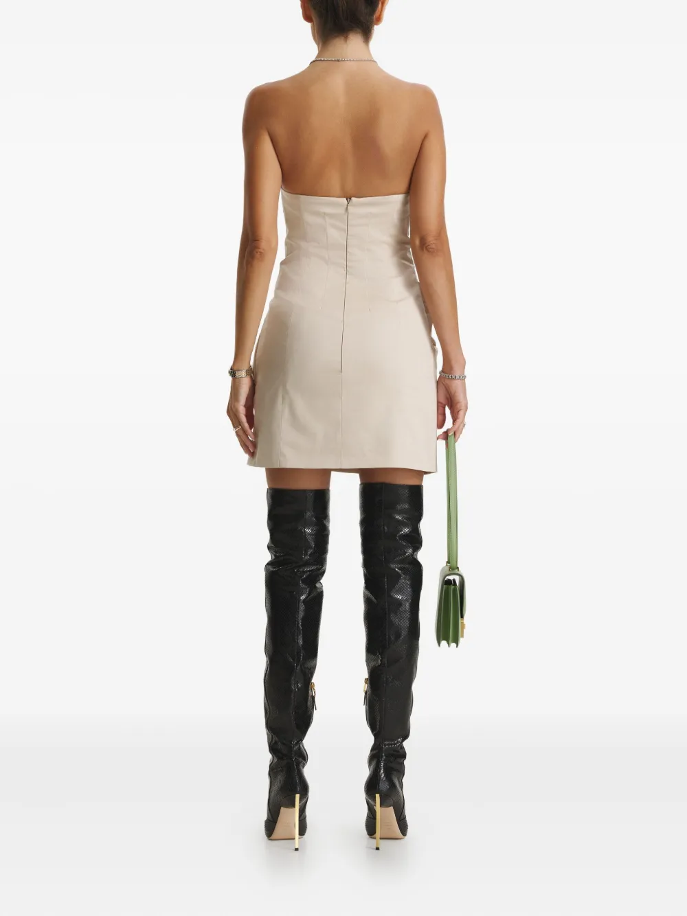 Cuanna Palermo Strapless Mini Dress In Neutral