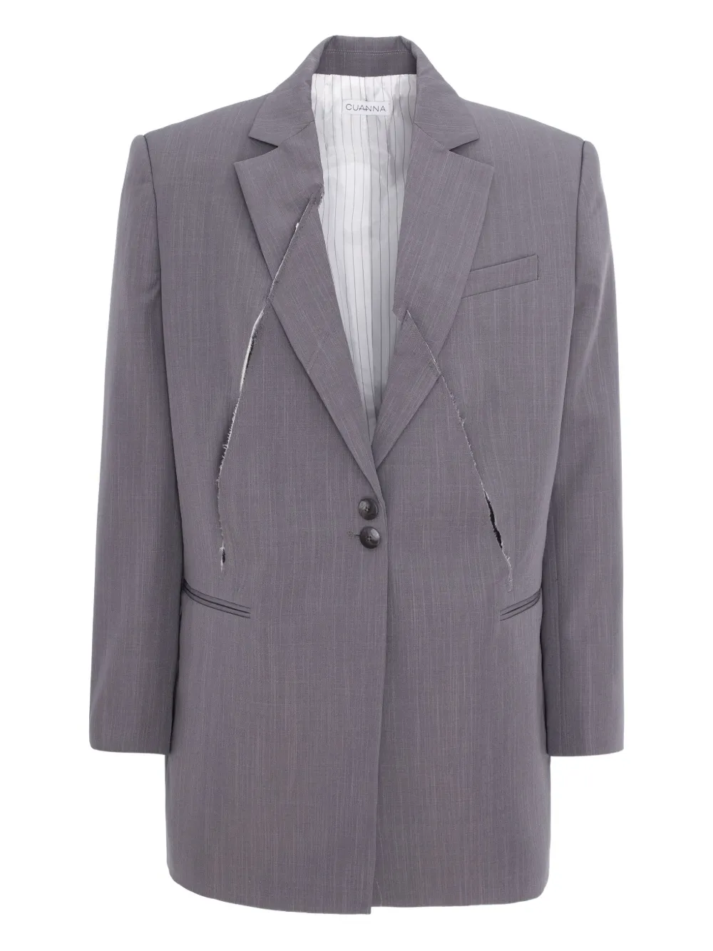 Cuanna Brad Notched Blazer In Gray
