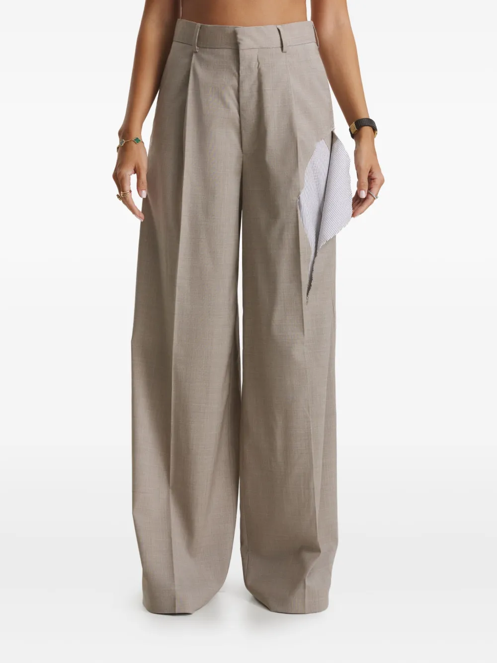 Cuanna Tyra Pleated Trousers In Neutral