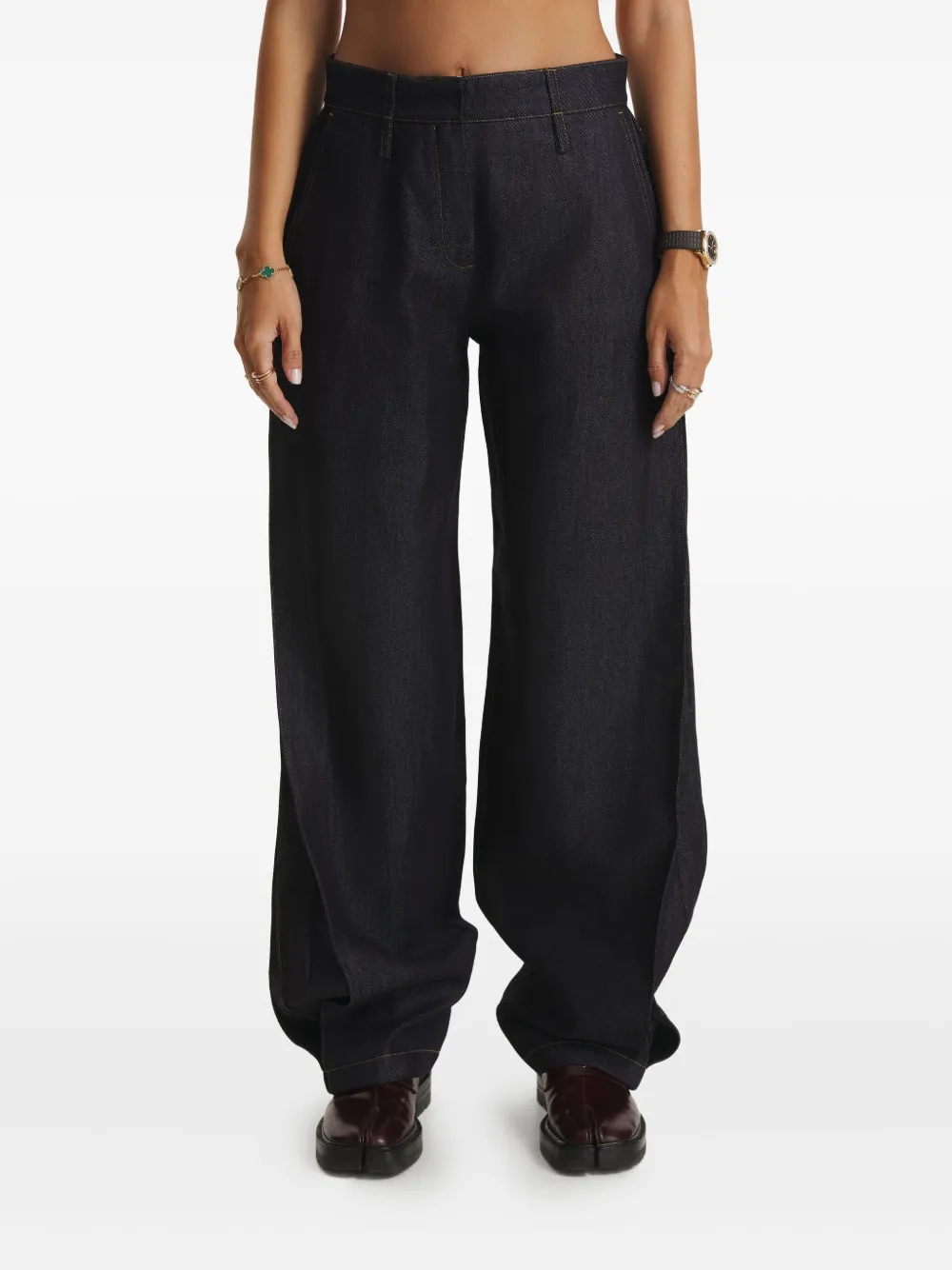 Cuanna Concealed-fastening Jeans In Multi