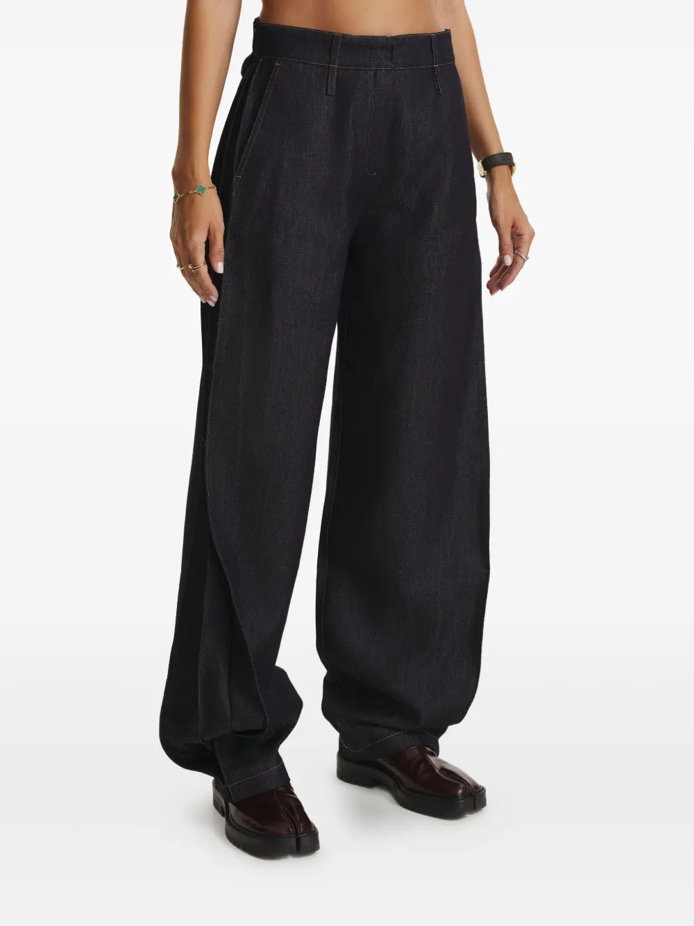Cuanna Concealed-fastening Jeans In Multi