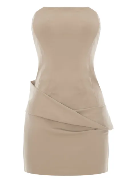 CuAnna PALERMO draped strapless mini dress
