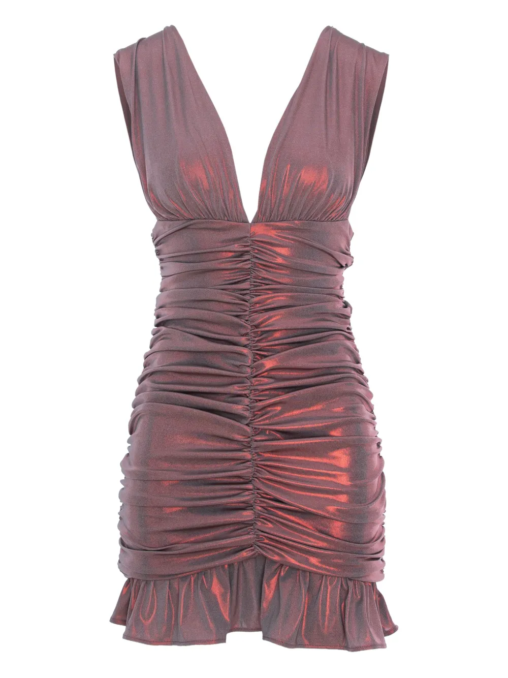 Cuanna Afrodita Ruched Mini Dress In Purple