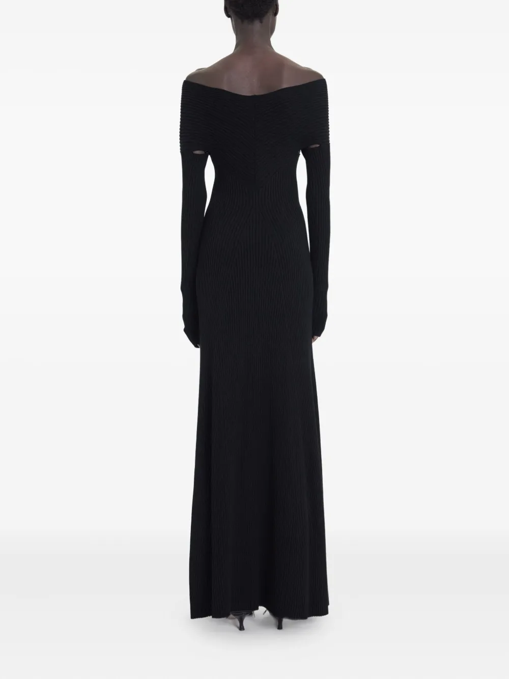 A.w.a.k.e. Off-shoulder Maxi Dress In Black