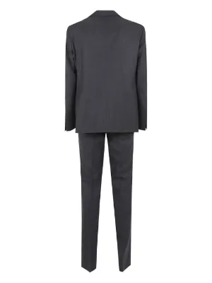 週末SALE⭐️タリアトーレ グレー ストライプスーツ 釦が存在感のあるグレーストライプスーツ-アクタ西宮店スーツ