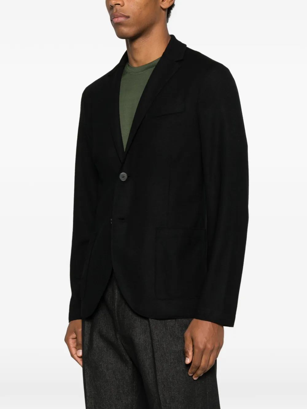Harris Wharf London Blazer met enkele rij knopen Zwart
