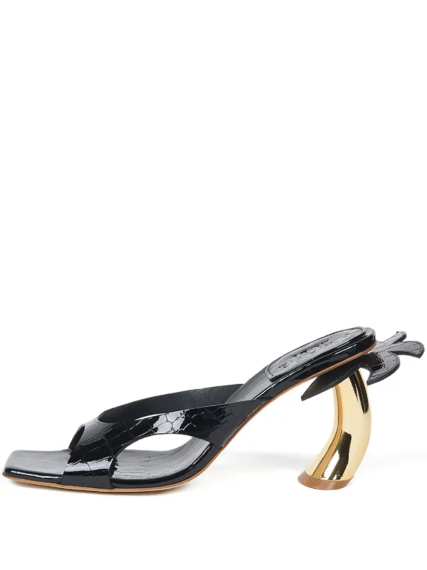 A.W.A.K.E. Mode 90mm Chiara Palm-tree Pumps in Black