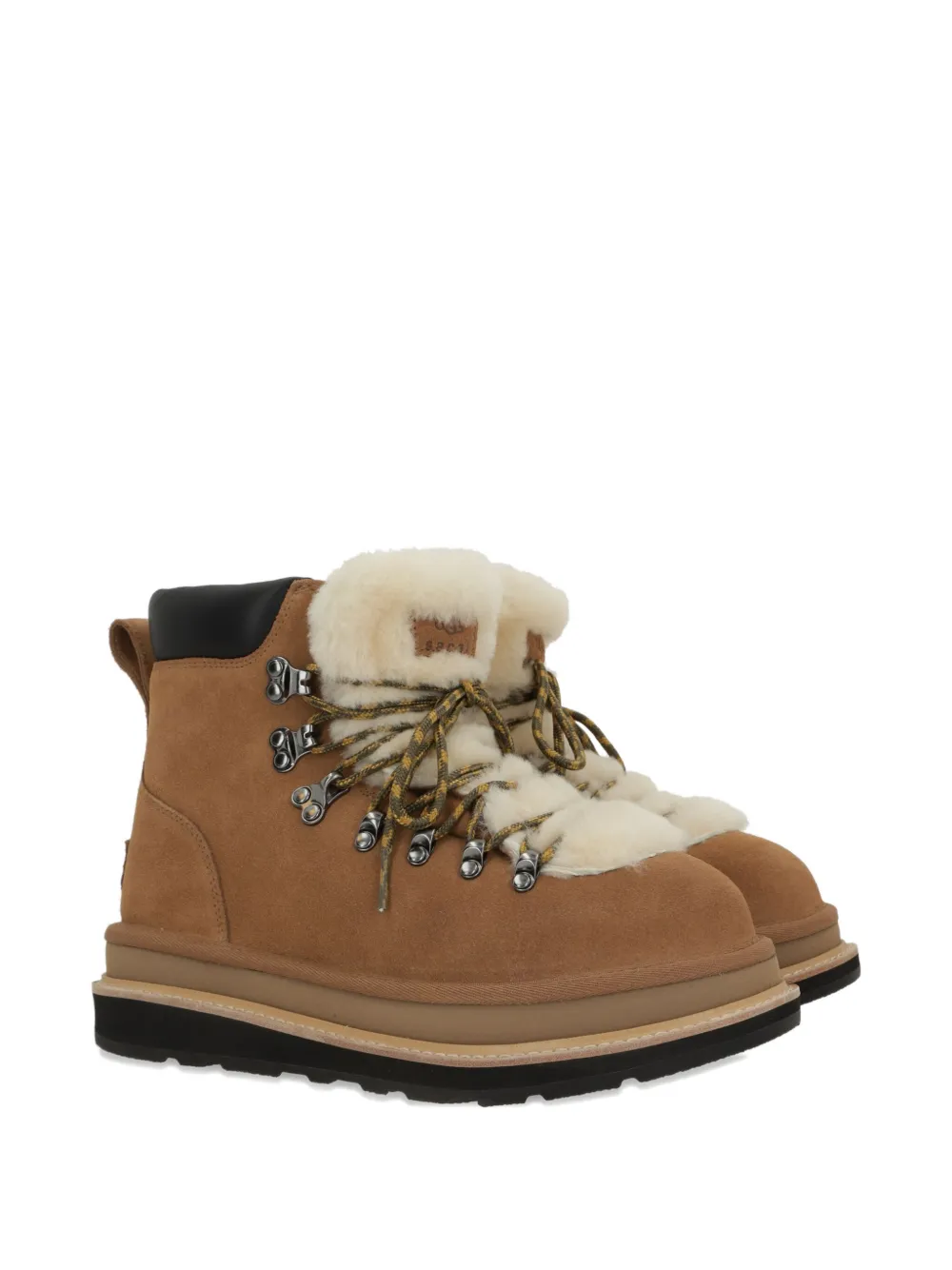 UGG Veterlaarzen met afwerking van imitatiebont Bruin