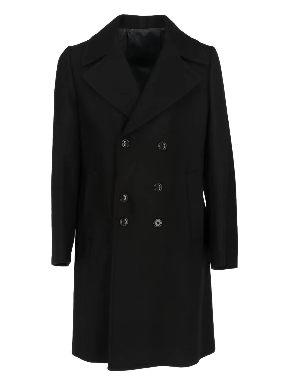 Romeo Gigli Pre-Owned abrigo con doble botonadura y cinturón | negro | Image 1