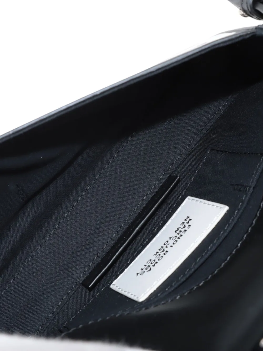 Pre-owned Fendi 2010-2025 Marc Jacobs Nappa Vitello King Logo Print Baguette Phone Pouch Satchel In Black