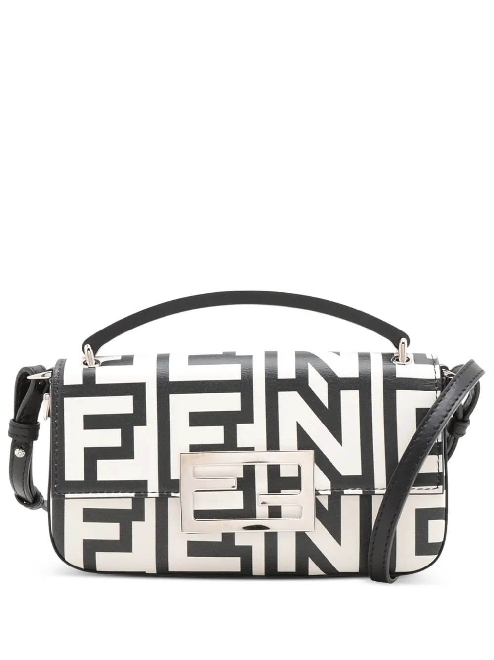 Fendi Pre-Owned 2010-2025 Marc Jacobs Nappa Vitello King Logo Print Baguette Phone Pouch satchel | Black | Image 1
