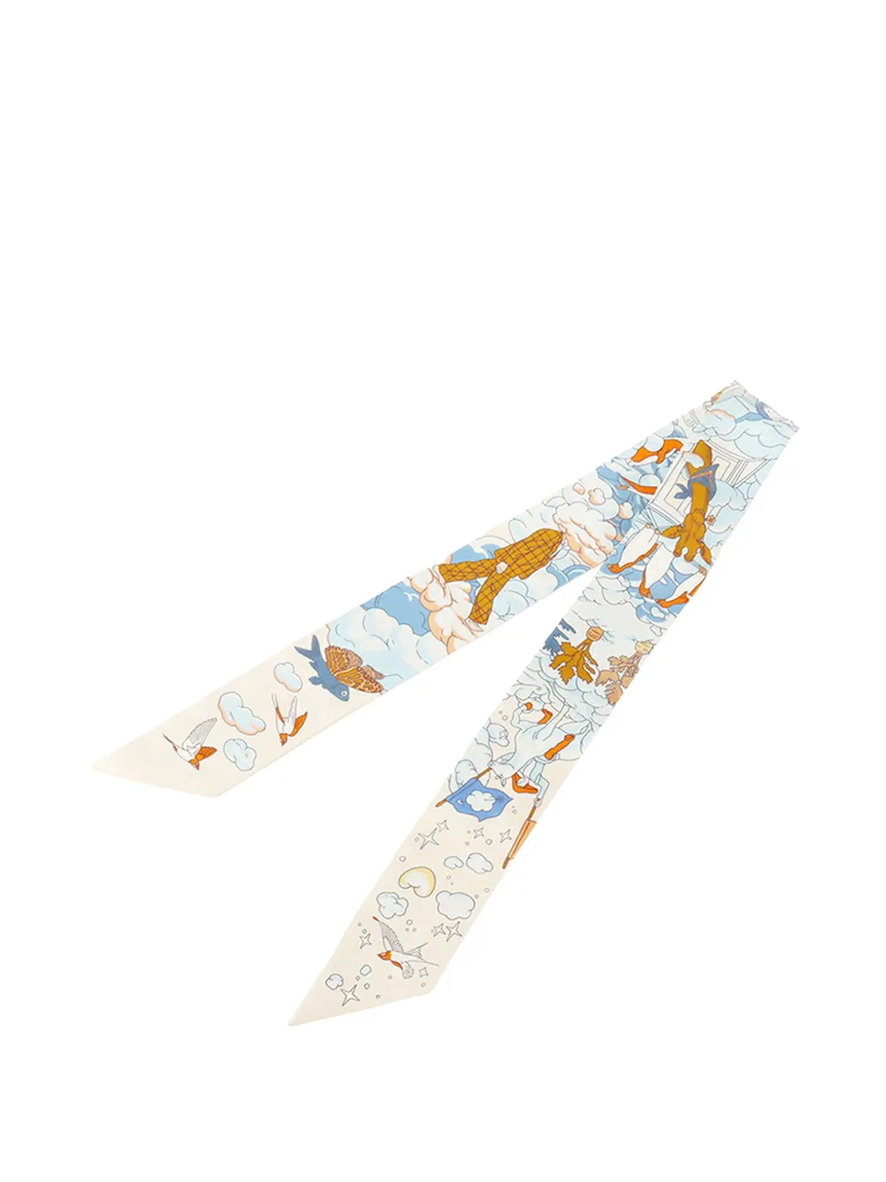 Hermès Pre-Owned 2000-2025 Sur Mon Nuage Silk Twilly Scarf scarves - Hermès Pre-Owned 2000-2025 Sur Mon Nuage Silk Twilly Scarf scarves -