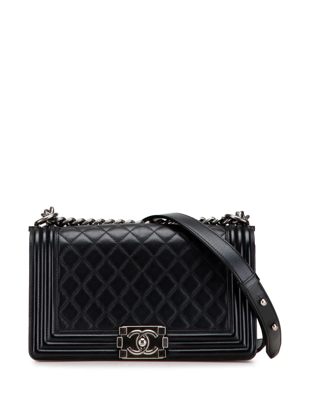 CHANEL Pre-Owned 2012 Old Medium Quilted Lambskin Boy Flap crossbody CHANEL Pre-Owned 2012 Old Medium Quilted Lambskin Boy Flap crossbody