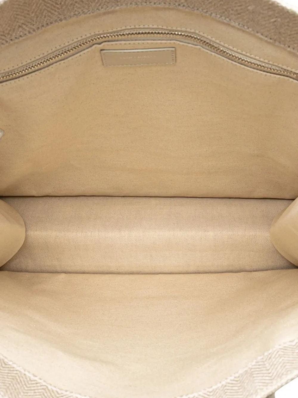 Pre-owned Saint Laurent 2022 Canvas Rive Gauche North South Tote Bag In Brown