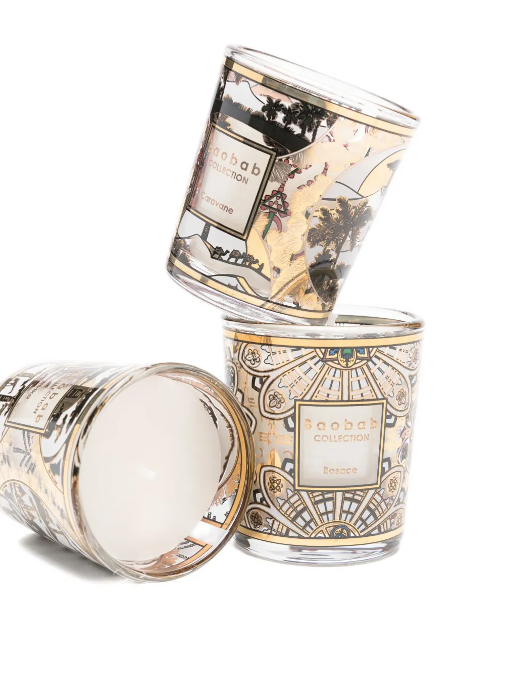 Baobab Collection Trio Travel Rosace-caravane-afrika Candles (set Of Three) In Neutral