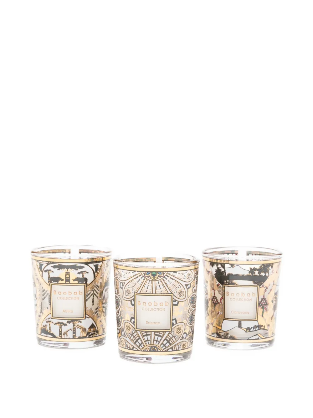 Baobab Collection Trio Travel Rosace-Caravane-Afrika candles (set of three) | White | Image 1
