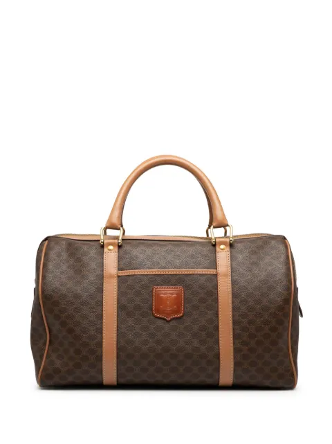 Celine Pre-Owned 2012 Macadam Coated Canvas boston bag